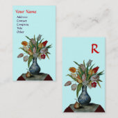 FRUCHTEN DER SAISON - FARBILES TULIPS-MONOGRAMM, b Visitenkarte (Vorne/Hinten)