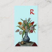 FRUCHTEN DER SAISON - FARBILES TULIPS-MONOGRAMM, b Visitenkarte (Rückseite)
