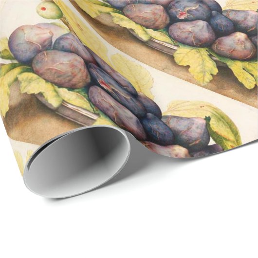 FRUCHTEN DER SAISON / PLATZ MIT FEIERN UND GRÜNEN GESCHENKPAPIER (Rolleneckpunkt)