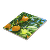 Fruchtender Orangenbaum Fliese (Seite)
