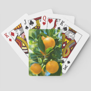 Fruchtender Orangenbaum Spielkarten
