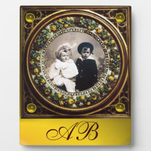 FRUCHTENINNENRENAISSANCE OBST MONOGRAMM FOTOPLATTE