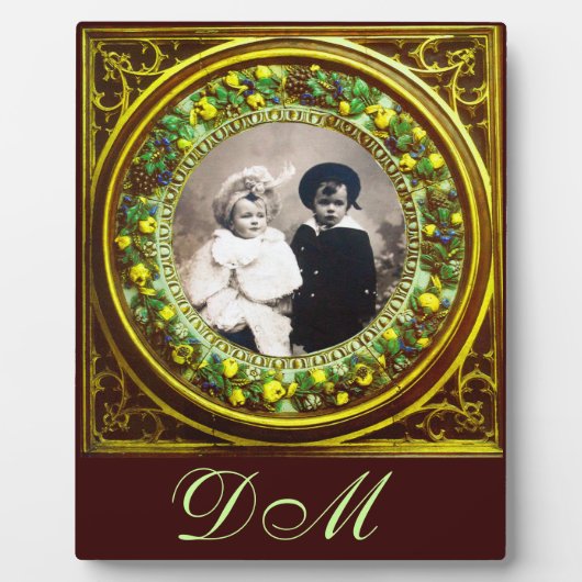 FRUCHTENINNENRENAISSANCE OBST MONOGRAMM FOTOPLATTE (Vorderseite)