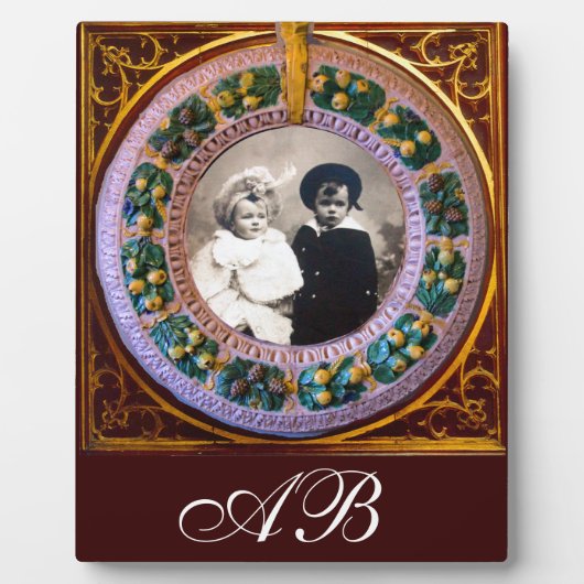 FRUCHTENINNENRENAISSANCE OBST MONOGRAMM FOTOPLATTE (Vorderseite)