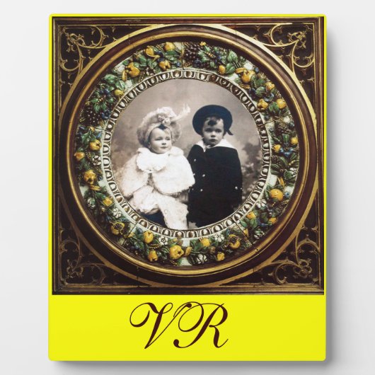 FRUCHTENINNENRENAISSANCE OBST MONOGRAMM FOTOPLATTE (Vorderseite)