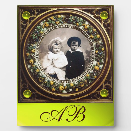 FRUCHTENINNENRENAISSANCE OBST MONOGRAMM FOTOPLATTE (Vorderseite)