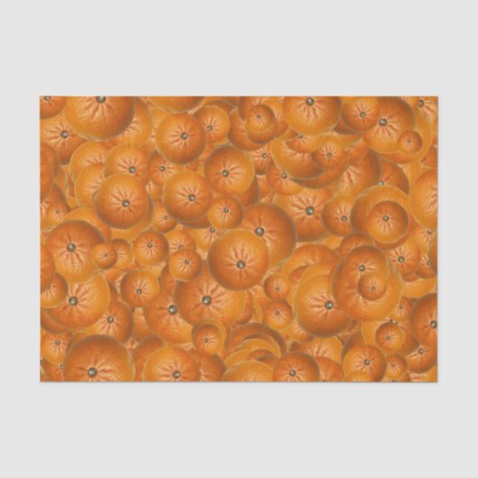 Fruchtes Fun Mandarine Druckmuster Seidenpapier (Vorderseite)