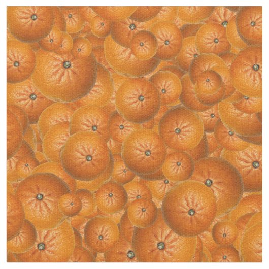 Fruchtes Fun Mandarine Druckmuster Stoff (Nahaufnahme)