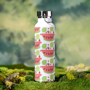 Früchtesalat-Schale Wassermelone Erdbeeren Trinkflasche