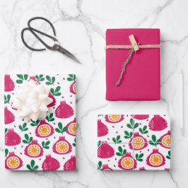 Früchtewaschpapier Geschenkpapier Set