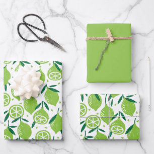 Früchtewaschpapier Geschenkpapier Set