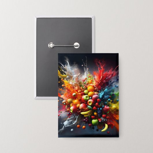 Fruchtexplosion Button (Vorderseite/Rückseite)