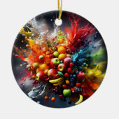 Fruchtexplosion Keramik Ornament (Vorne)