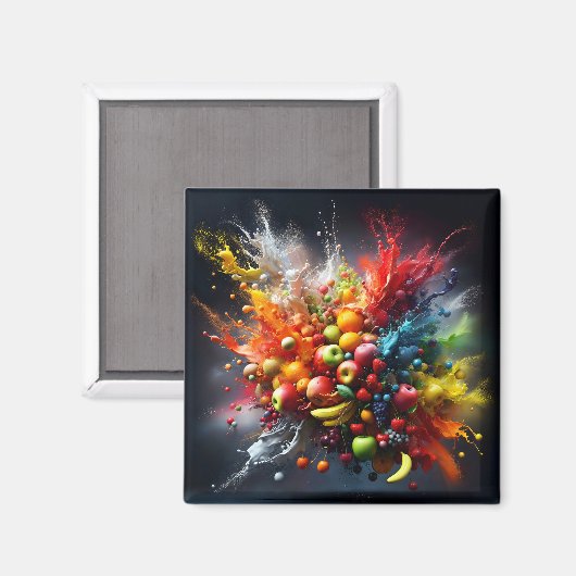 Fruchtexplosion Magnet (Vorderseite/Rückseite)