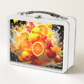 Fruchtexplosion Metall Brotdose (Vorderseite)