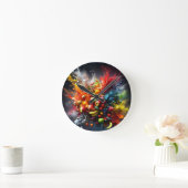 Fruchtexplosion Runde Wanduhr (Zuhause)