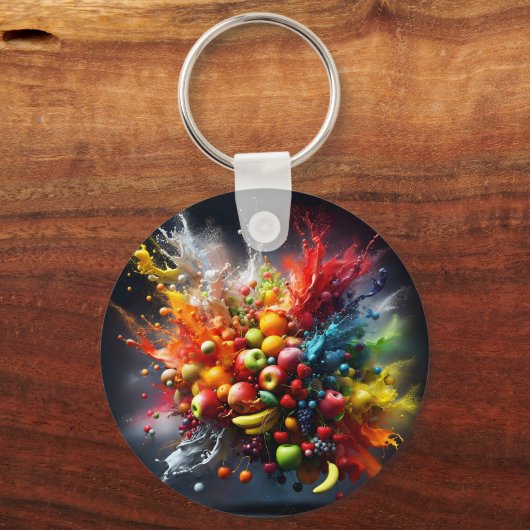 Fruchtexplosion Schlüsselanhänger (Rückseite)