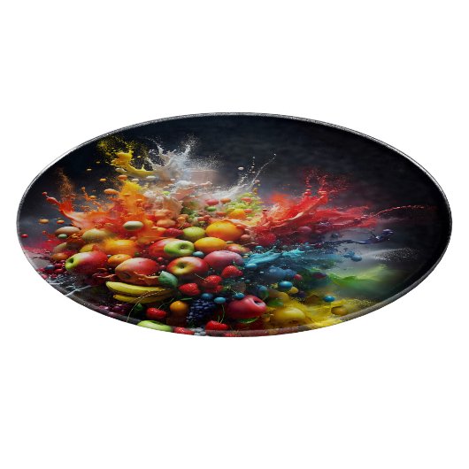 Fruchtexplosion Schneidebrett (Ecke)