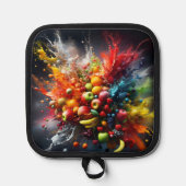 Fruchtexplosion Topflappen (Vorderseite)