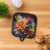 Fruchtexplosion Topflappen (Oben Unten)