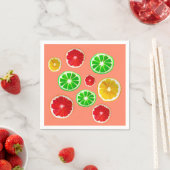 Fruchtfarbene Fruchtmuster Serviette (Beispiel)