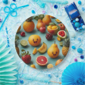 Fruchtfiesta-Teller für abnehmbare Papiere Set Pappteller (Party)