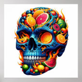 Fruchtflames Skull Poster (Vorne)