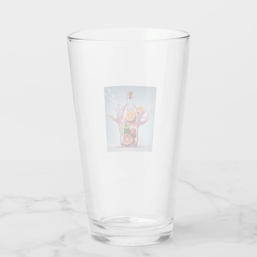 Fruchtflasche Glas (Rückseite)