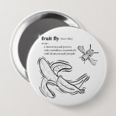 Fruchtfliege Button (Vorne & Hinten)