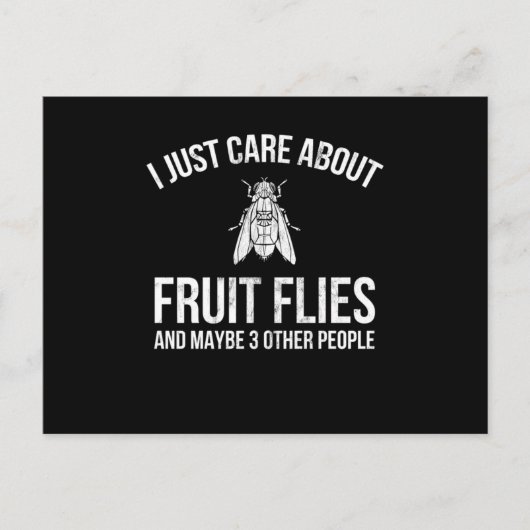 Fruchtfliegen Design, das ich mir nur um Fruchtfli Postkarte (Vorderseite)