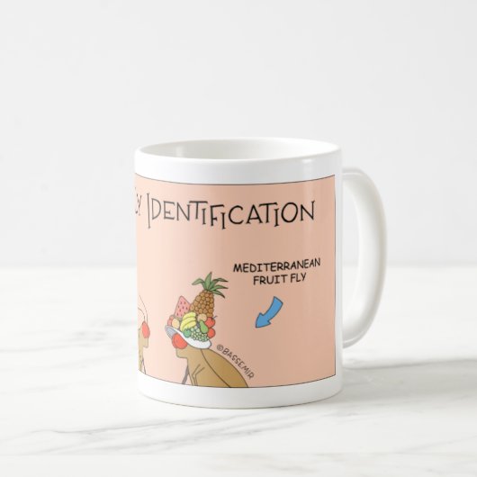 Fruchtfliegenkennzeichnung Kaffeetasse (VorderseiteRechts)