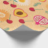 Fruchtflorkirsche Granatpfirsichblüte Geschenkpapier (Ecke)