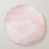 Fruchtgarten Blumengarten Monogramm Rundes Kissen (Rückseite)