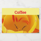 Fruchtgelbes Tulip-Food-Label Lebensmitteletikett (Einzelnes Label)