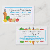 Fruchtgemüse Bio gesunder Koch Ernährungswissensch Visitenkarte (Vorne/Hinten)