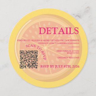 Fruchtig, farbenfrohe Zitrusfrüchte Hochzeit Detai Feiertagskarte