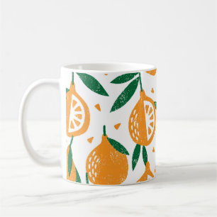 Fruchtige Briefmarke: Nahtloses Vintages Texturmus Kaffeetasse