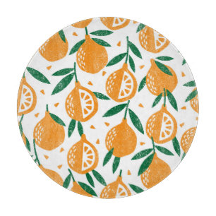 Fruchtige Briefmarke: Nahtloses Vintages Texturmus Schneidebrett