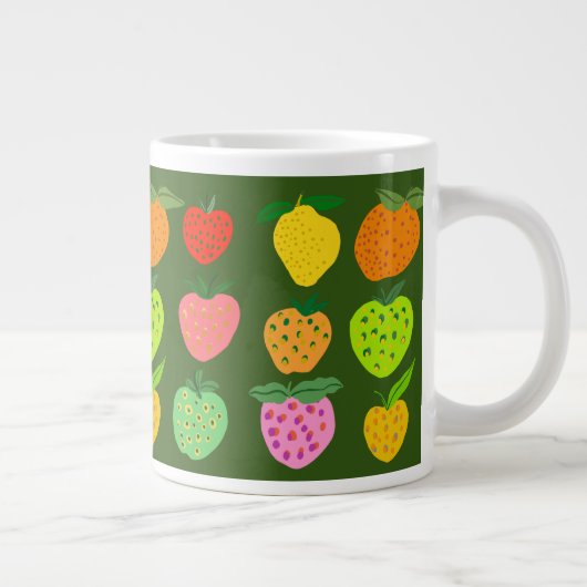 Fruchtige Fruchtmuster riesige Tasse (Rechts)