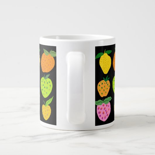 Fruchtige Fruchtmuster riesige Tasse (Rückseite)