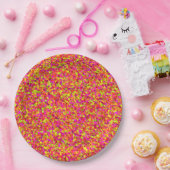 Fruchtige Glitzer Dots-PAPER-TELLER Pappteller (Party)