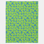 Fruchtige grüne Grenzen auf blauem Hintergrund, um Fleecedecke (Vorderseite)