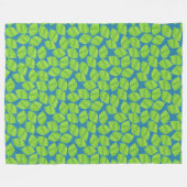 Fruchtige grüne Grenzen auf blauem Hintergrund, um Fleecedecke (Vorderseite (Horizontal))