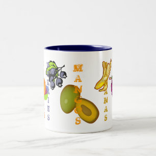 Fruchtige Mango-Früchte Zweifarbige Tasse
