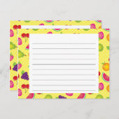 Fruchtige Niedliche Rezept-Karte Postkarte (Vorne/Hinten)