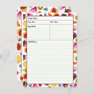 Fruchtige Rezept-Karten Einladung