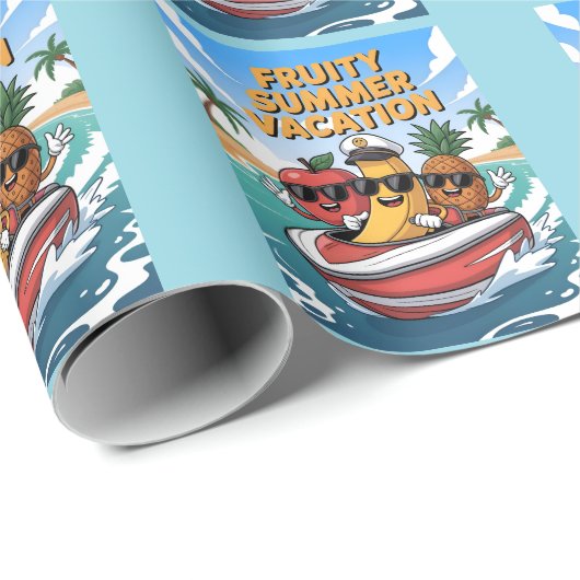 Fruchtige Sommerferien Geschenkpapier (Rolleneckpunkt)