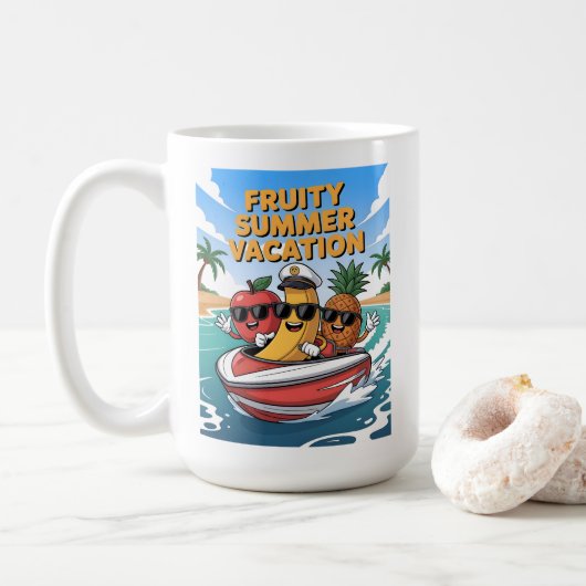 Fruchtige Sommerferien Kaffeetasse (Mit Donut)