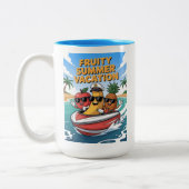 Fruchtige Sommerferien Zweifarbige Tasse (Links)