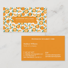 Fruchtige stilvolle Trendy Modern Business Card Visitenkarte